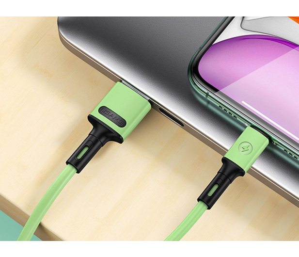 USAMS Kabel U52 lightning 2A Fast Charge1m zielonySJ434USB02 - 1569020 - zdjęcie 3